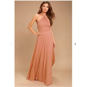 Lulus Dusty Rose Bridesmaid Maxi Dress